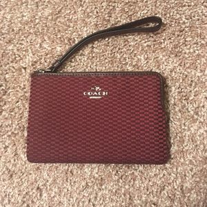 NWT Oxblood Coach wristlet